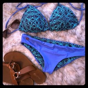 Maaji Bikini L Triangle Top and M Bottoms